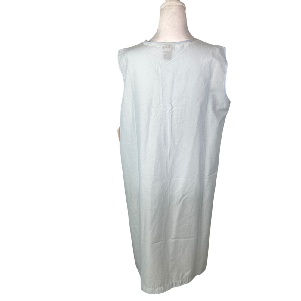 Vintage Barbizon Nightgown Blue Embroidered Cottagecore Prairie Midi NWT L - Picture 5 of 7